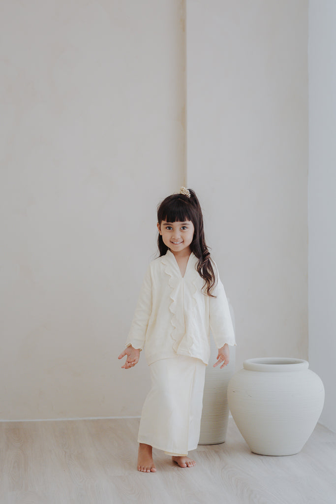 Girls Mawar Kebaya | Ivory